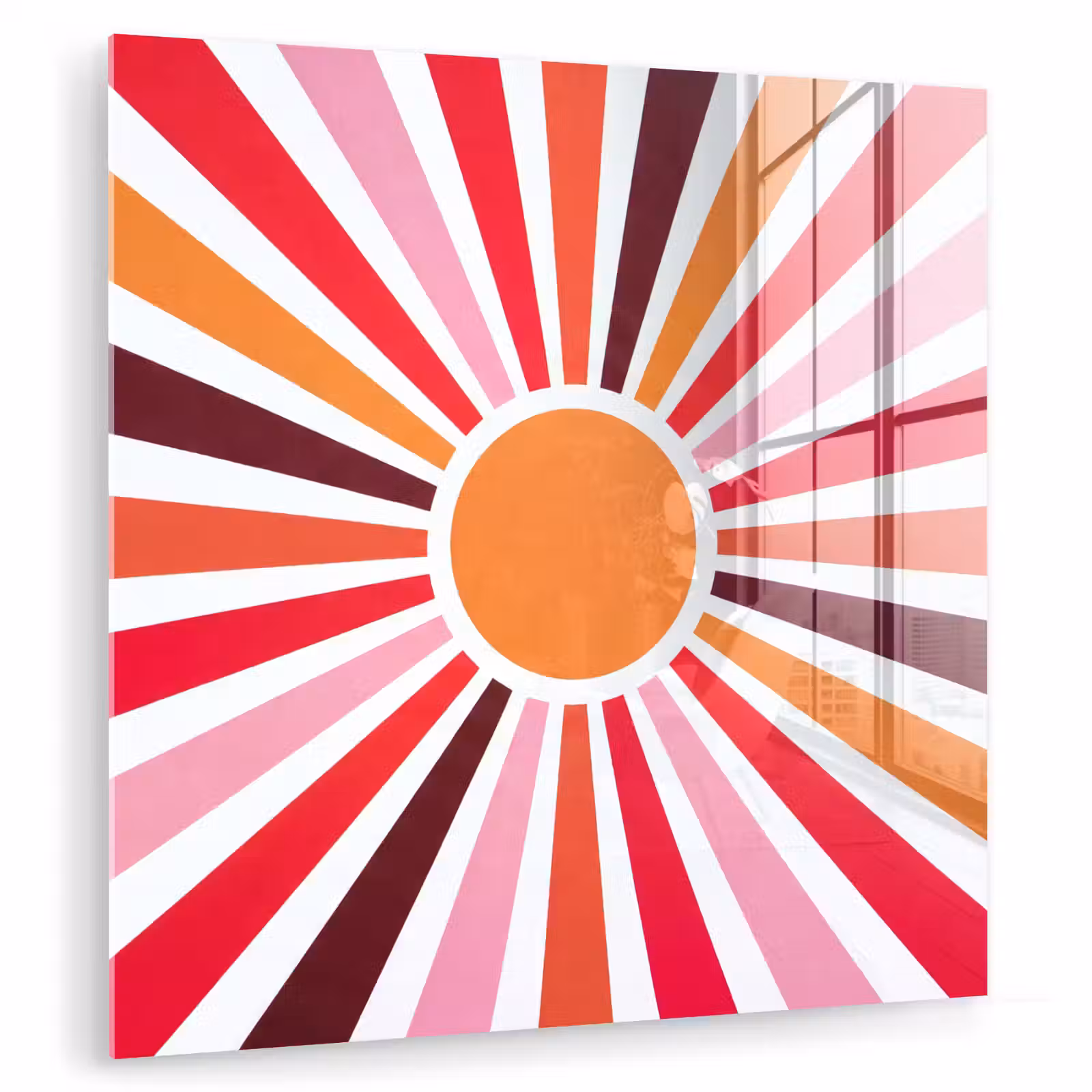 Glass Print - Sun - Rays - Abstract - Colorful — 1