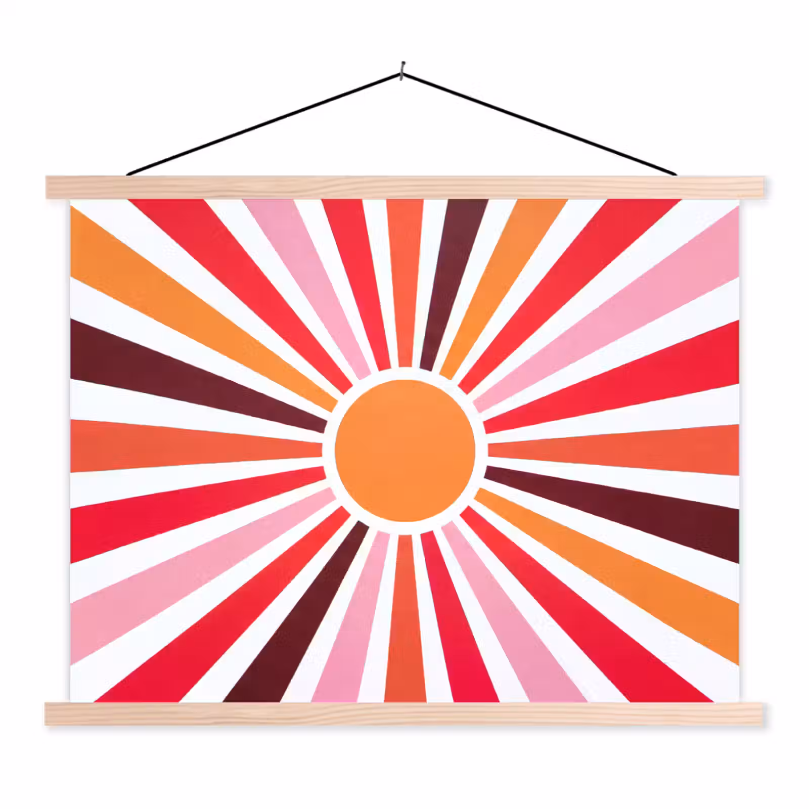 Hanging Poster - Sun - Rays - Abstract - Colorful — 1