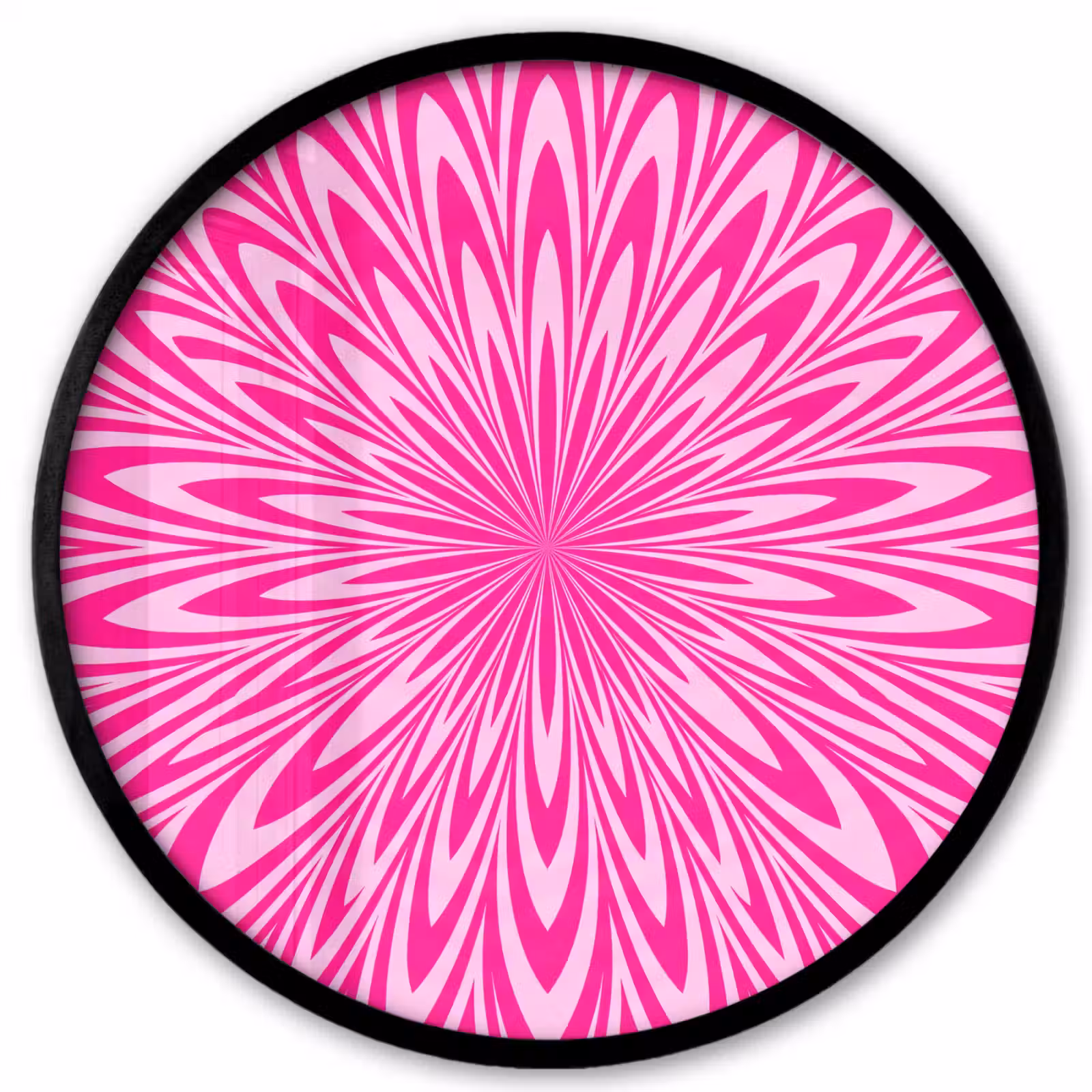 Photo Frame Round - Pattern - Optical - Pink — 1