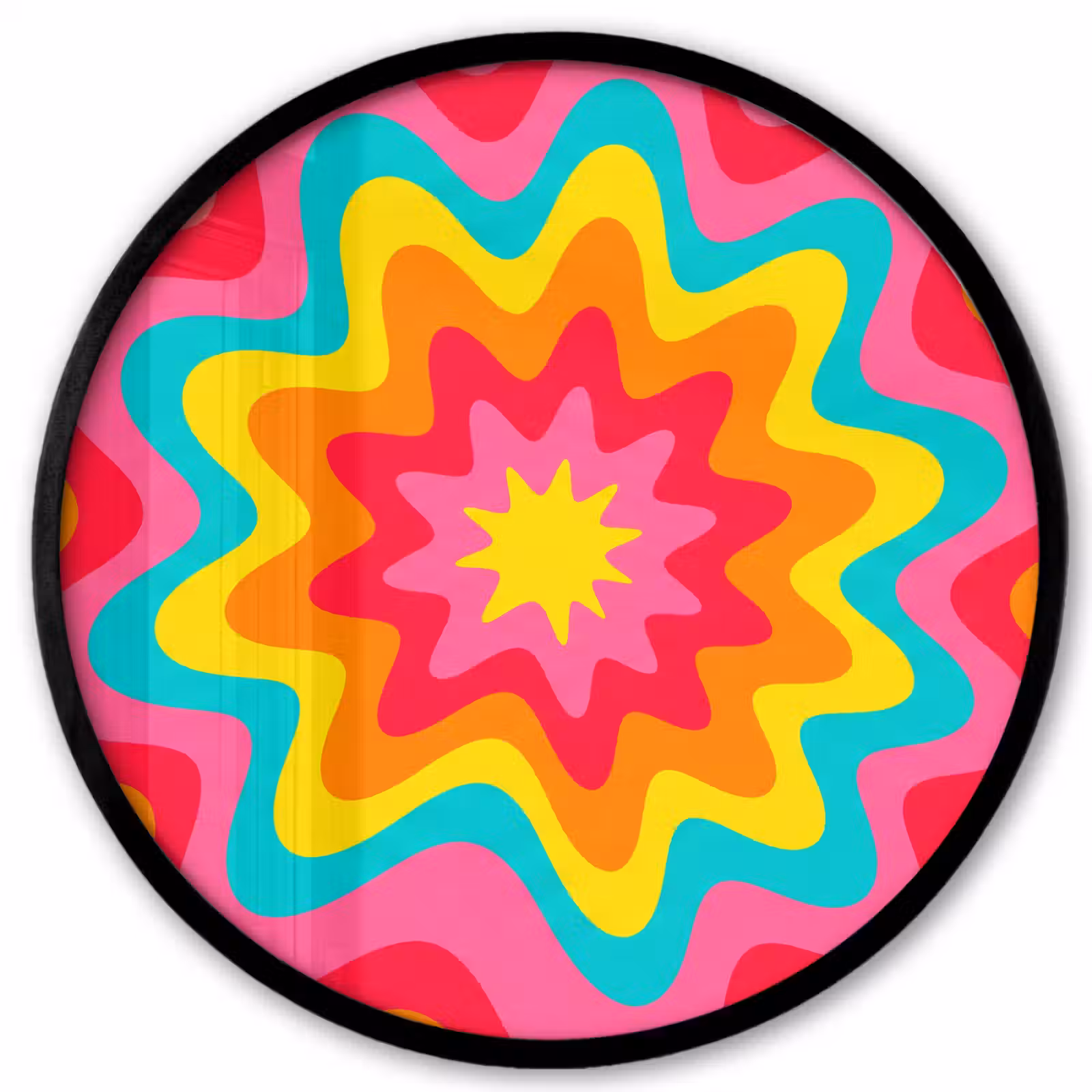 Photo Frame Round - Pattern - Wavy - Colorful — 1