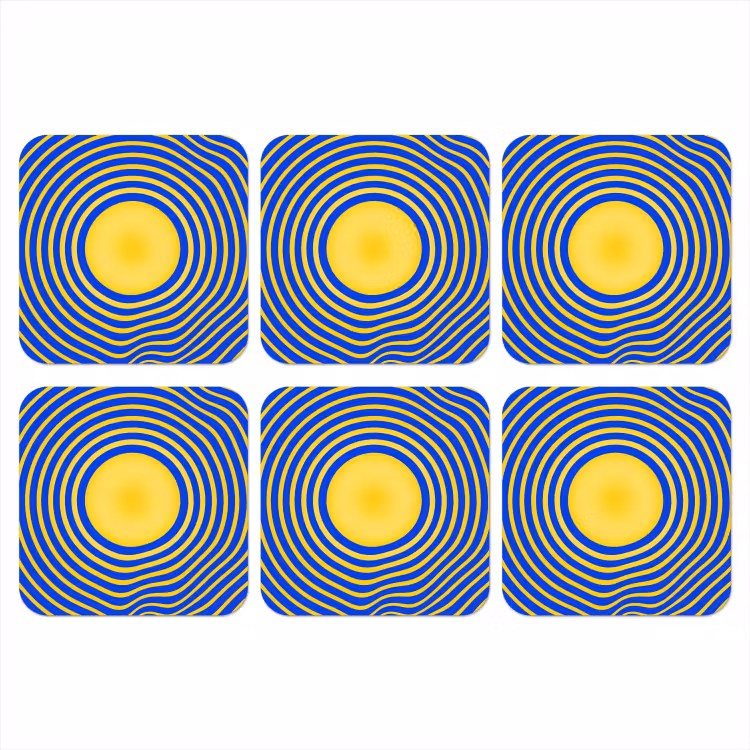 Coaster - Abstract Pattern - Blue — 1