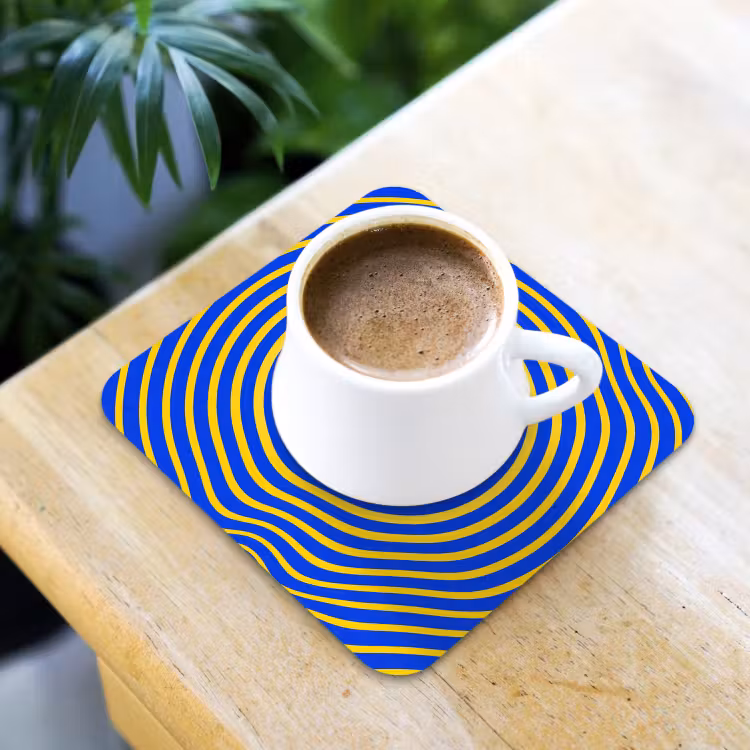 Coaster - Abstract Pattern - Blue — 3