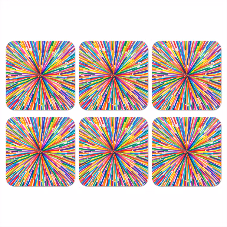 Coaster - Lines - Colorful - Abstract — 1