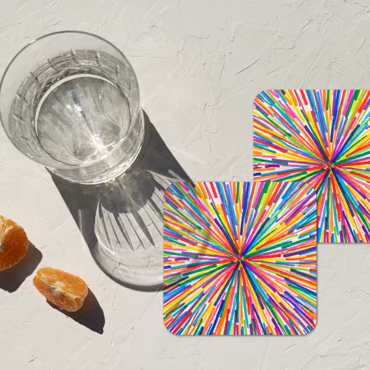 Coaster - Lines - Colorful - Abstract — 2