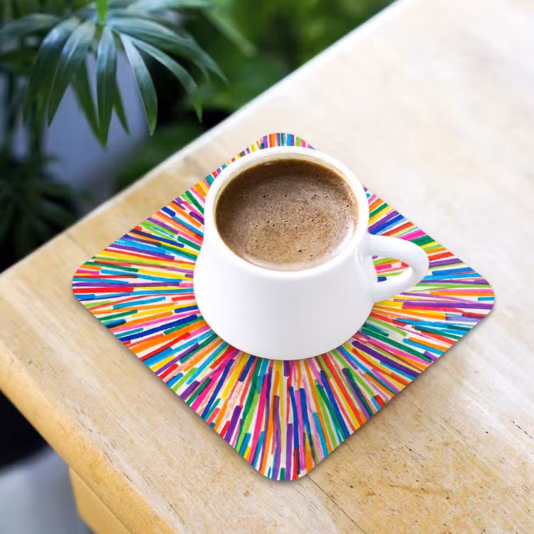 Coaster - Lines - Colorful - Abstract — 3