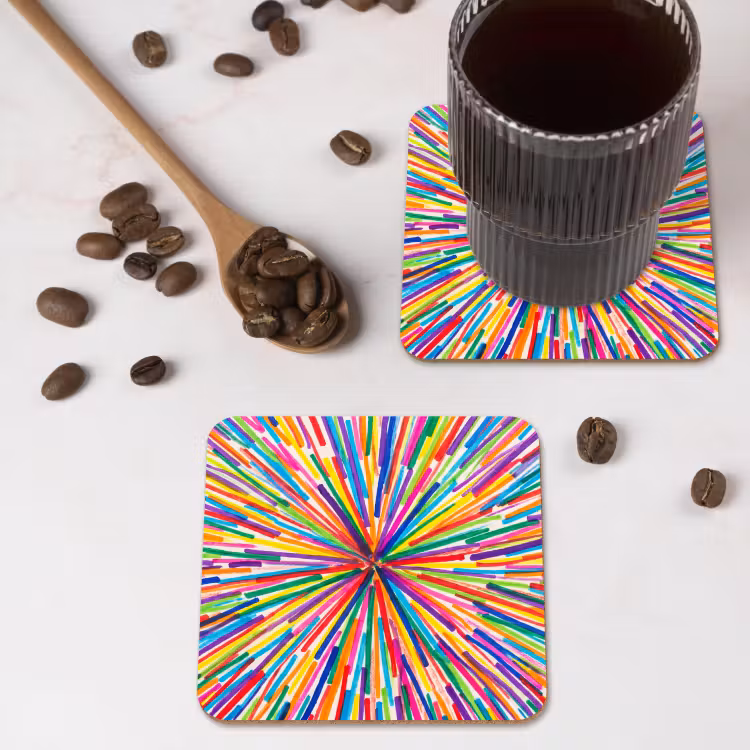 Coaster - Lines - Colorful - Abstract — 4