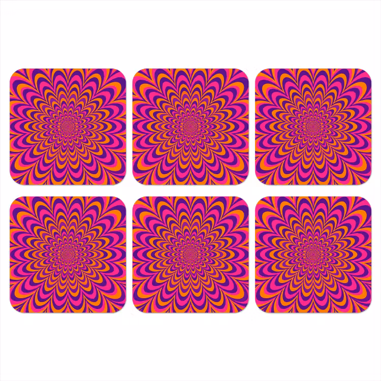 Coaster - Pattern - Optical - Colorful — 1