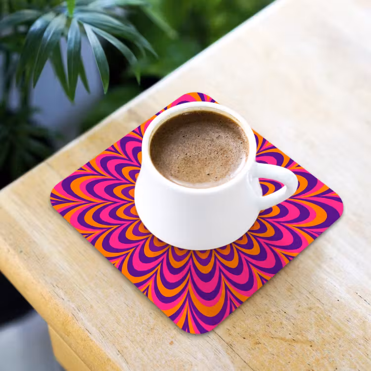 Coaster - Pattern - Optical - Colorful — 3