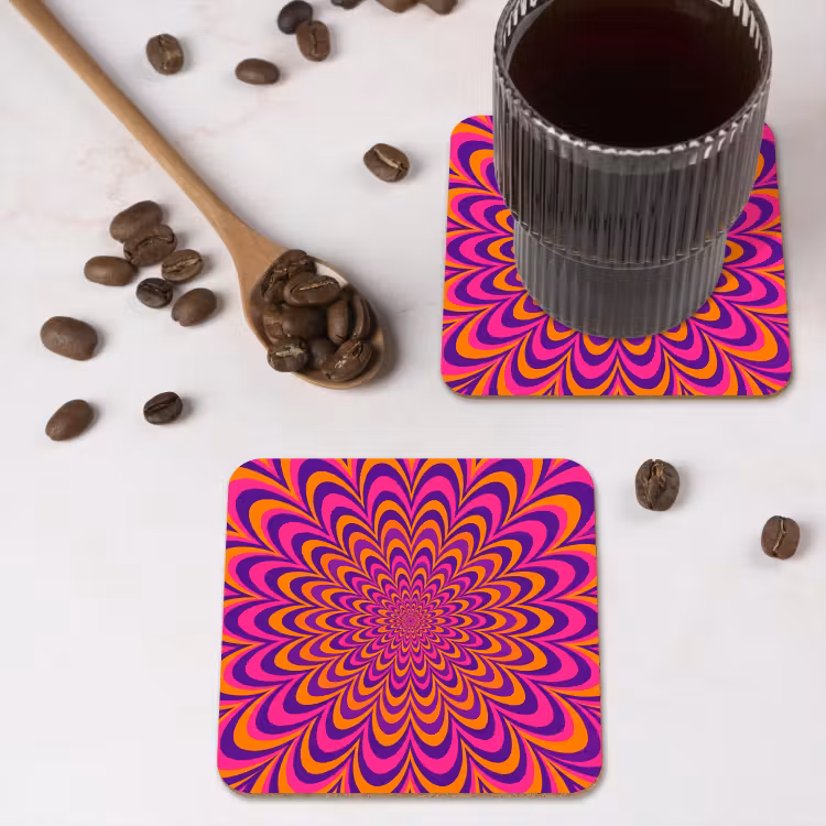 Coaster - Pattern - Optical - Colorful — 4