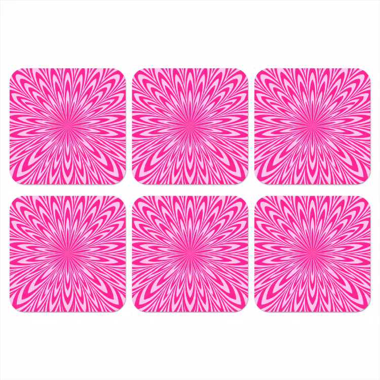 Coaster - Pattern - Optical - Pink — 1