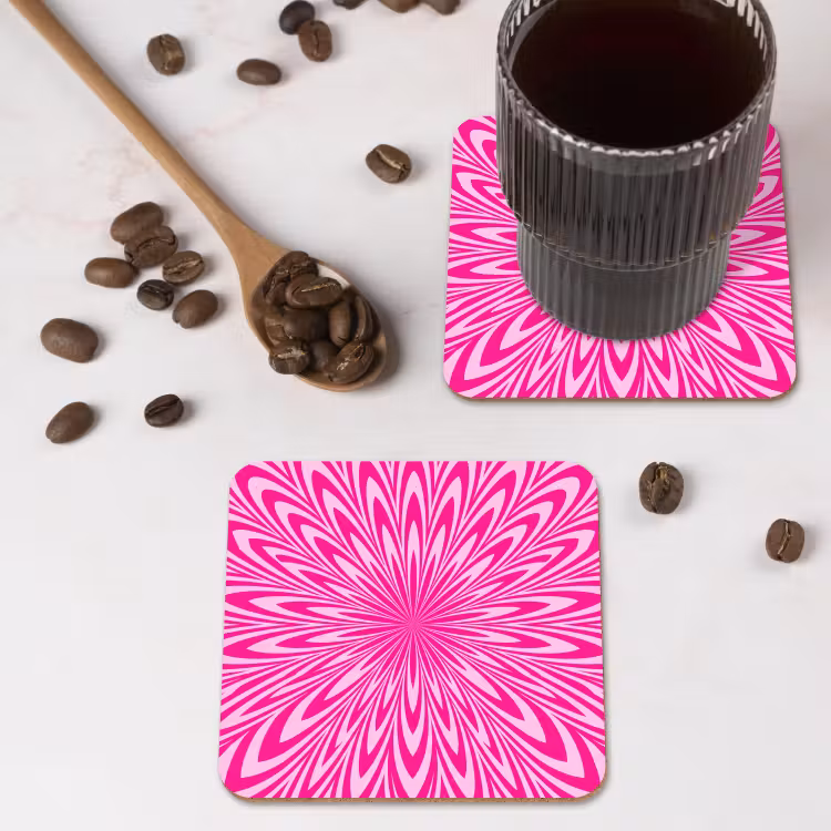 Coaster - Pattern - Optical - Pink — 4