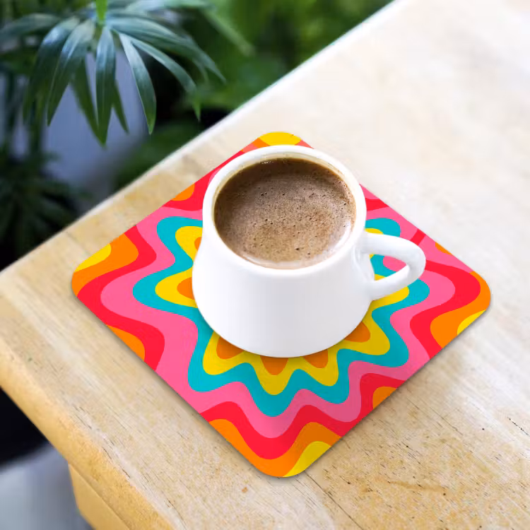 Coaster - Pattern - Wavy - Colorful — 3
