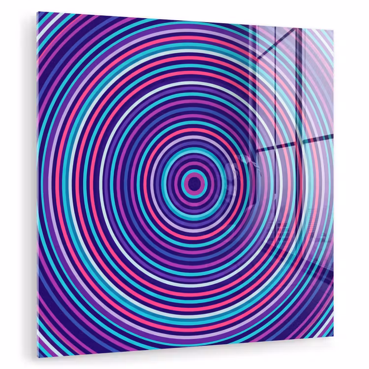 Glass Print - Abstract - Circles - Colorful — 1