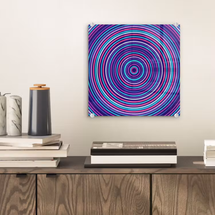 Glass Print - Abstract - Circles - Colorful — 2