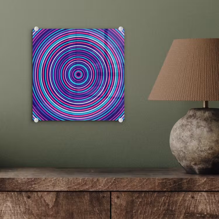 Glass Print - Abstract - Circles - Colorful — 4