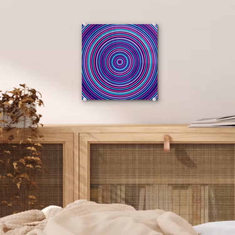 Glass Print - Abstract - Circles - Colorful — 5