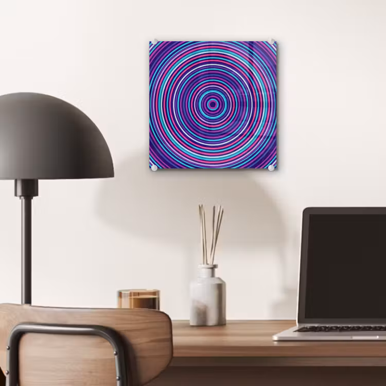 Glass Print - Abstract - Circles - Colorful — 7