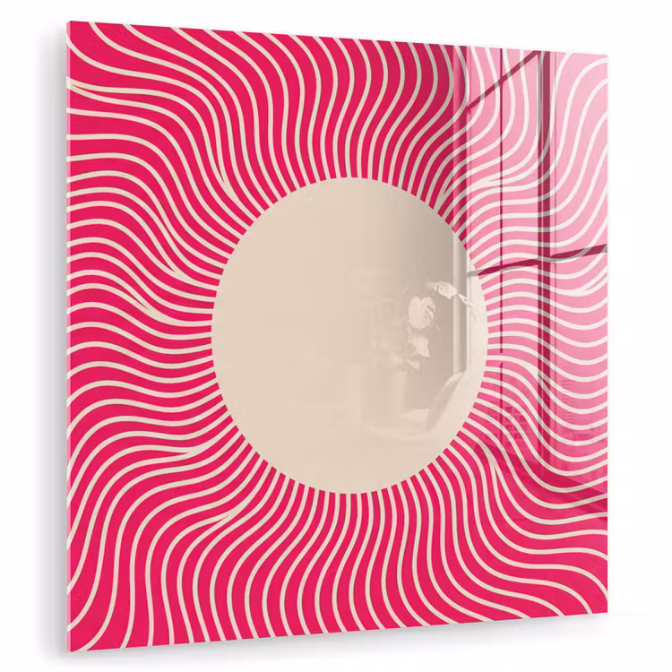 Glass Print - Abstract - Pattern - Pink — 1