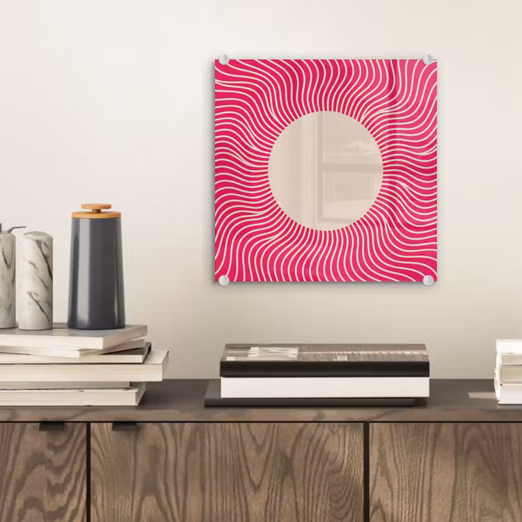 Glass Print - Abstract - Pattern - Pink — 2