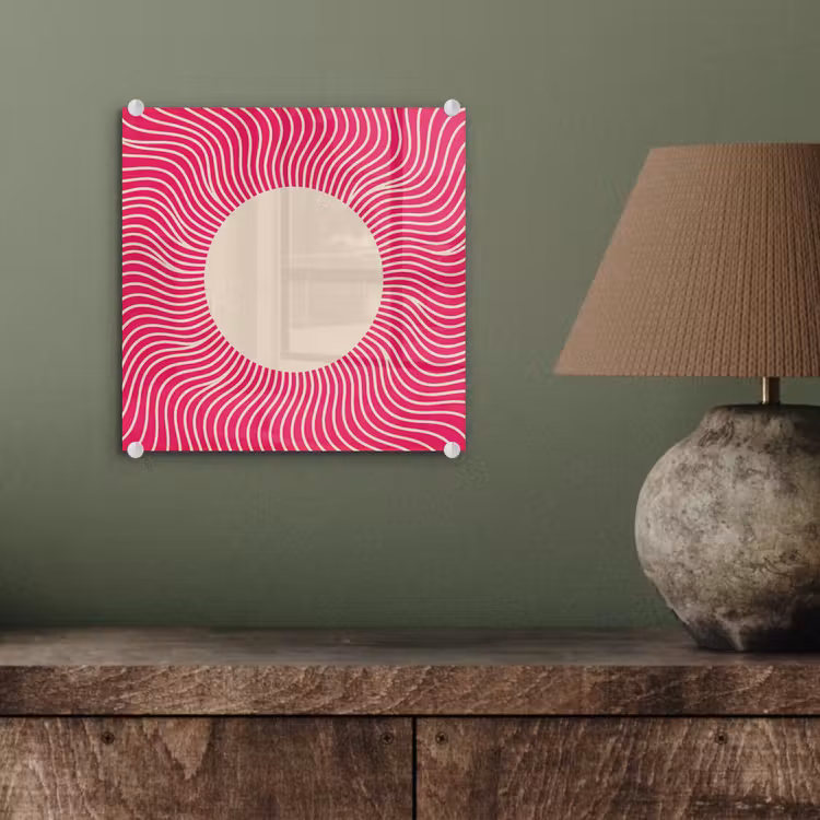 Glass Print - Abstract - Pattern - Pink — 4