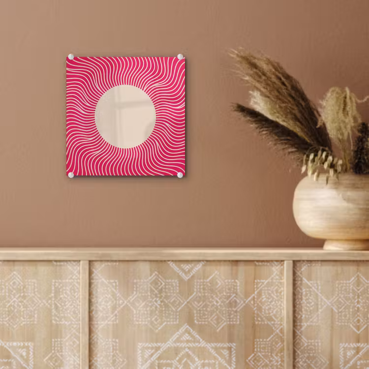 Glass Print - Abstract - Pattern - Pink — 6