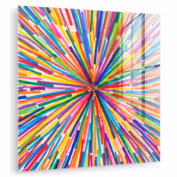 Glass Print - Lines - Colorful - Abstract — 1