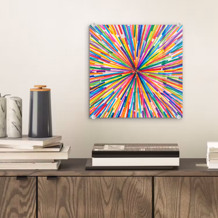Glass Print - Lines - Colorful - Abstract — 2