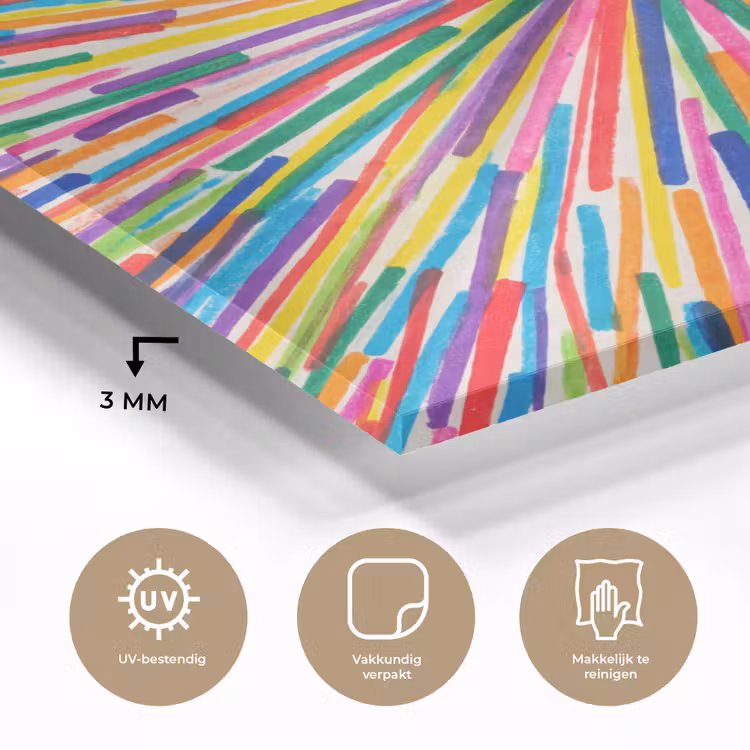 Glass Print - Lines - Colorful - Abstract — 3