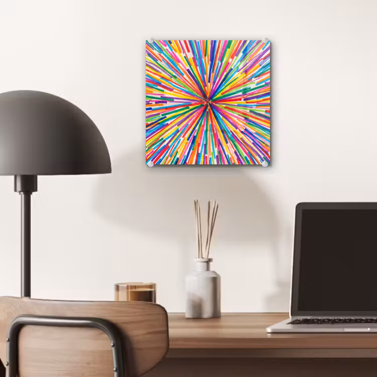 Glass Print - Lines - Colorful - Abstract — 7