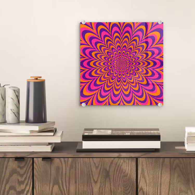 Glass Print - Pattern - Optical - Colorful — 2
