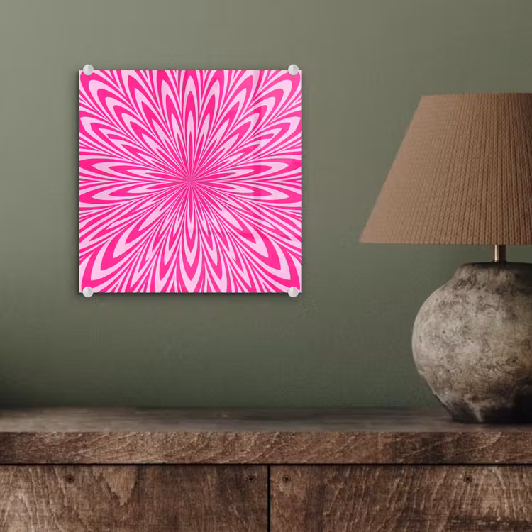 Glass Print - Pattern - Optical - Pink — 4