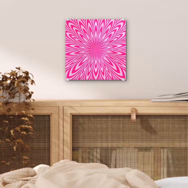 Glass Print - Pattern - Optical - Pink — 5