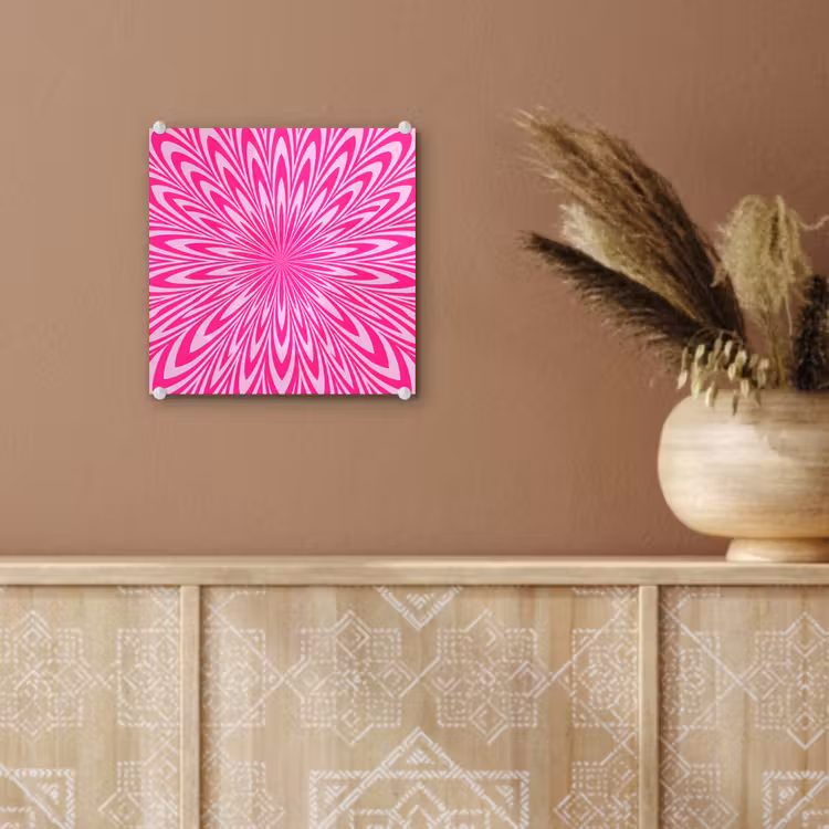 Glass Print - Pattern - Optical - Pink — 6