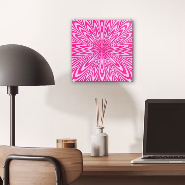 Glass Print - Pattern - Optical - Pink — 7