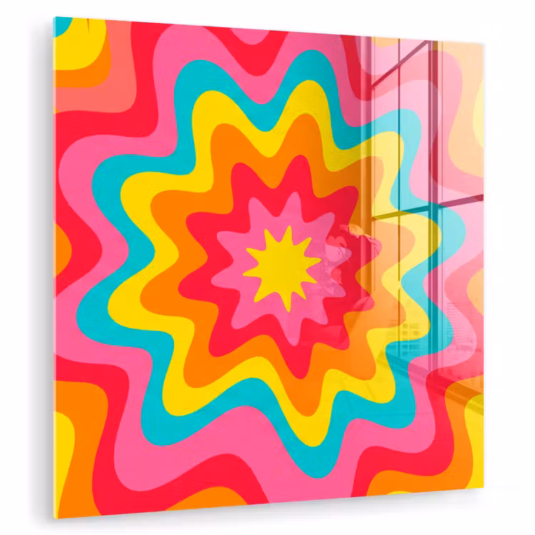 Glass Print - Pattern - Wavy - Colorful — 1