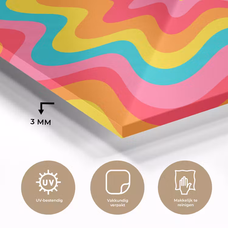 Glass Print - Pattern - Wavy - Colorful — 3