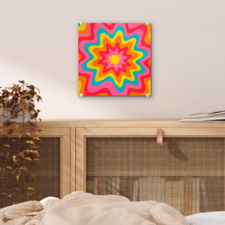 Glass Print - Pattern - Wavy - Colorful — 5