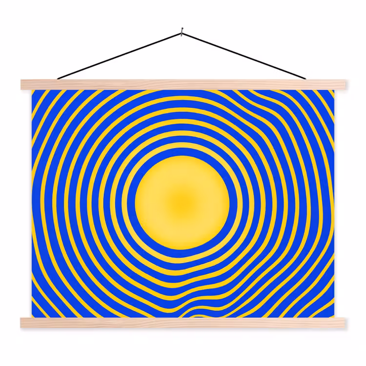Hanging Poster - Abstract Pattern - Blue — 1