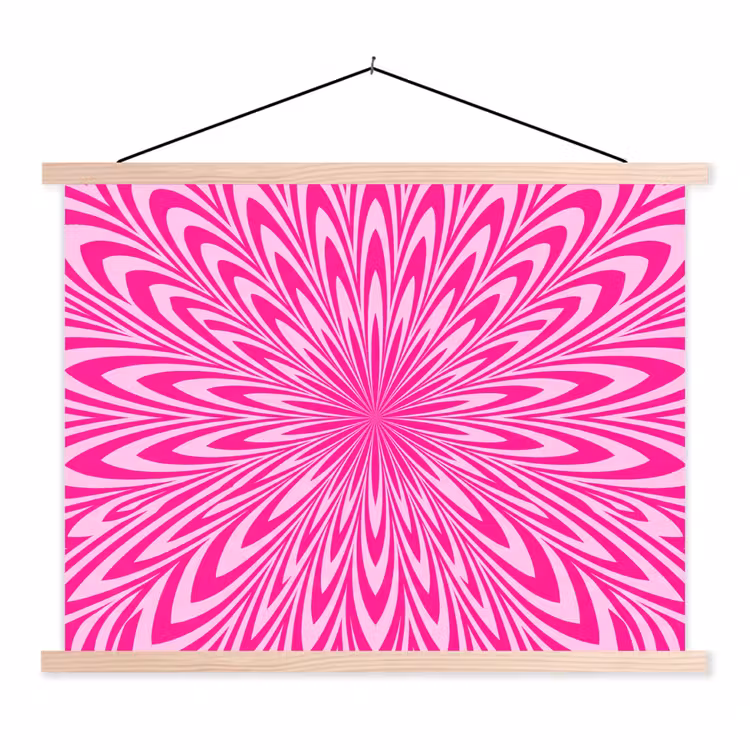 Hanging Poster - Pattern - Optical - Pink — 1