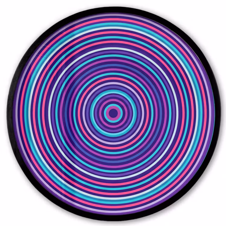 Photo Frame Round - Abstract - Circles - Colorful — 1