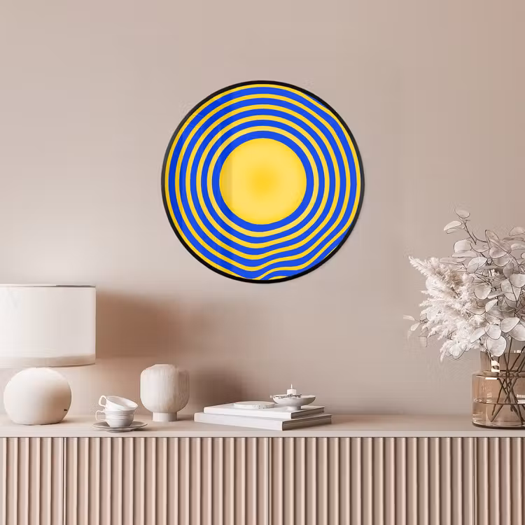 Photo Frame Round - Abstract Pattern - Blue — 4