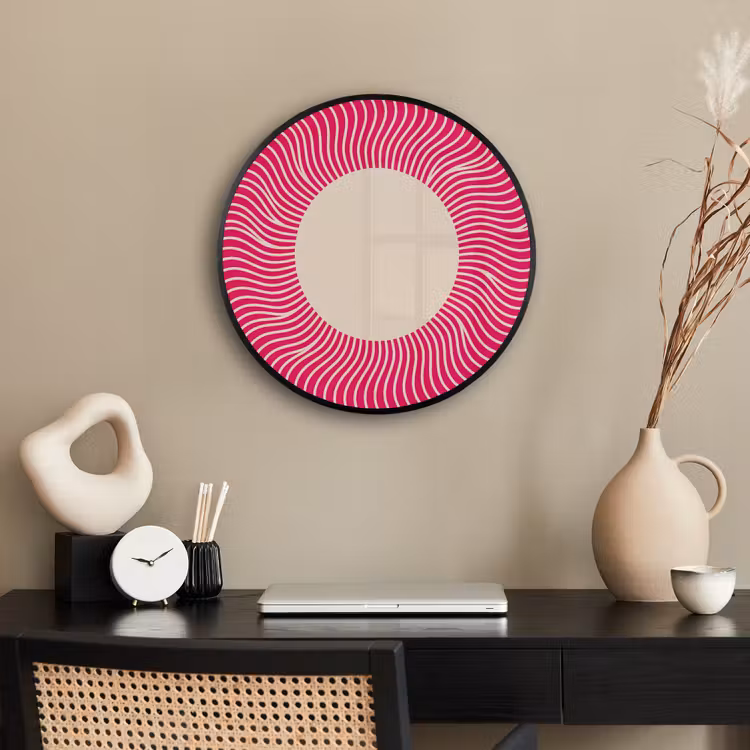 Photo Frame Round - Abstract - Pattern - Pink — 2