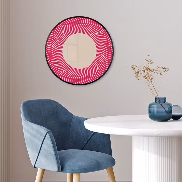 Photo Frame Round - Abstract - Pattern - Pink — 3