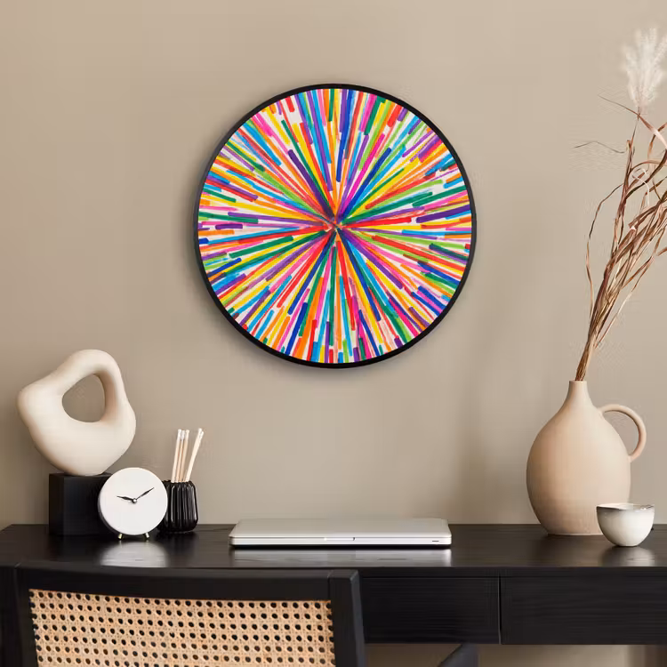 Photo Frame Round - Lines - Colorful - Abstract — 2