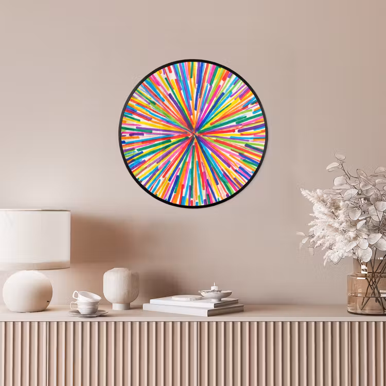 Photo Frame Round - Lines - Colorful - Abstract — 4
