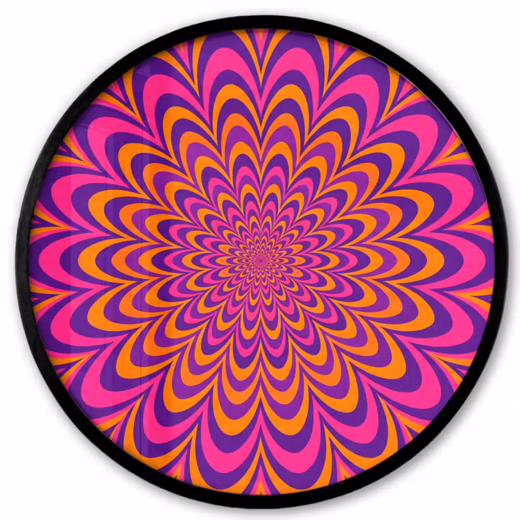 Photo Frame Round - Pattern - Optical - Colorful — 1