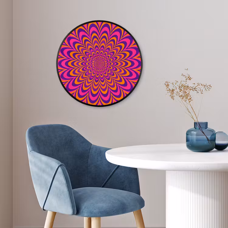 Photo Frame Round - Pattern - Optical - Colorful — 3