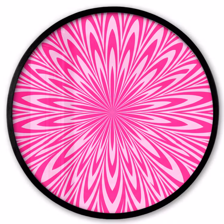 Photo Frame Round - Pattern - Optical - Pink — 1