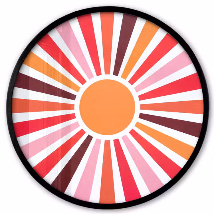Photo Frame Round - Sun - Rays - Abstract - Colorful — 1