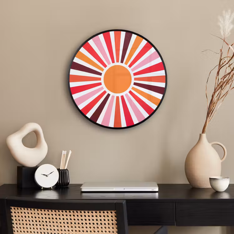 Photo Frame Round - Sun - Rays - Abstract - Colorful — 2
